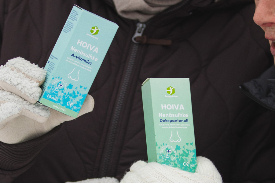 Terveyskaistan HOIVA-nenäsuihkeet nenän limakalvojen hoitoon