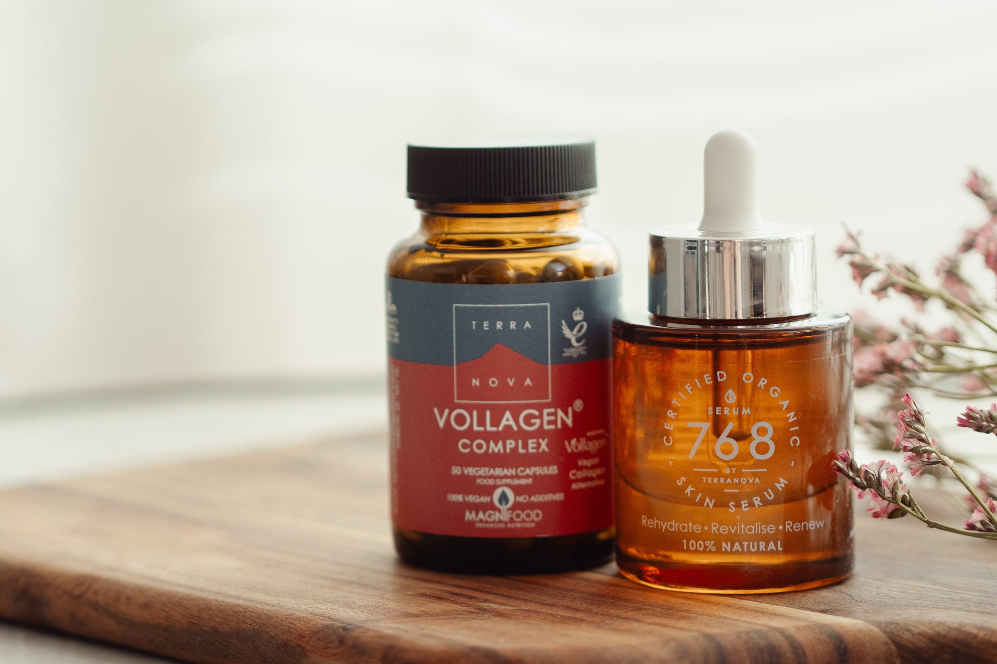 Ravitse ihoasi Terranovan Vollagen Complexilla ja 768 Organic Skin Serum - Kasvoöljyllä!