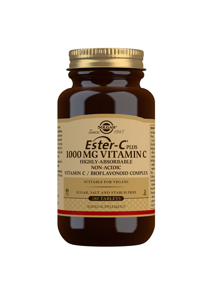Solgar Ester-C-Plus 1000 mg Vitamin C - C-vitamiinivalmiste 180 tabl.