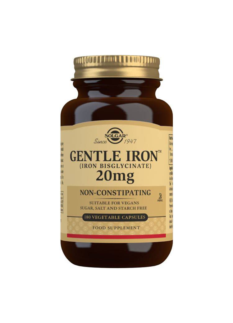 Solgar Gentle Iron 20 mg - Rautavalmiste 180 kaps. - Sinunapteekki.fi