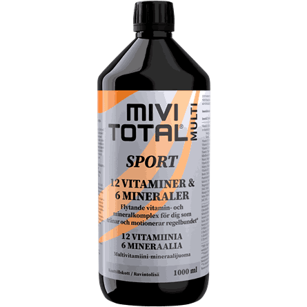 Mivitotal Sport - Nestemäinen monivitamiini- ja kivennäisainevalmiste 1000 ml. - Päiväys 04/2025 - Sinunapteekki.fi