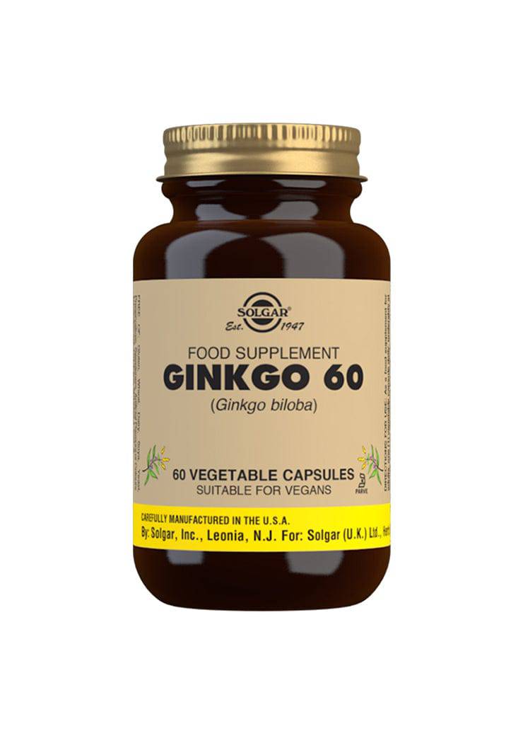 Solgar Ginkgo 60 - Ginkgo lehtijauhe ja - uutekapseli 60 kaps. - Sinunapteekki.fi