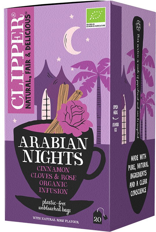 Clipper Arabian Nights - Kanelin ja neilikan makuinen tee 20 pss.
