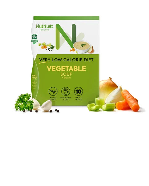 Nutrilett Vegetable Soup - Kasviskeitto 10 annospussia - Päiväys 09/2024 - Huom. Pakkaus vaurioitunut, tuote käyttökelpoinen
