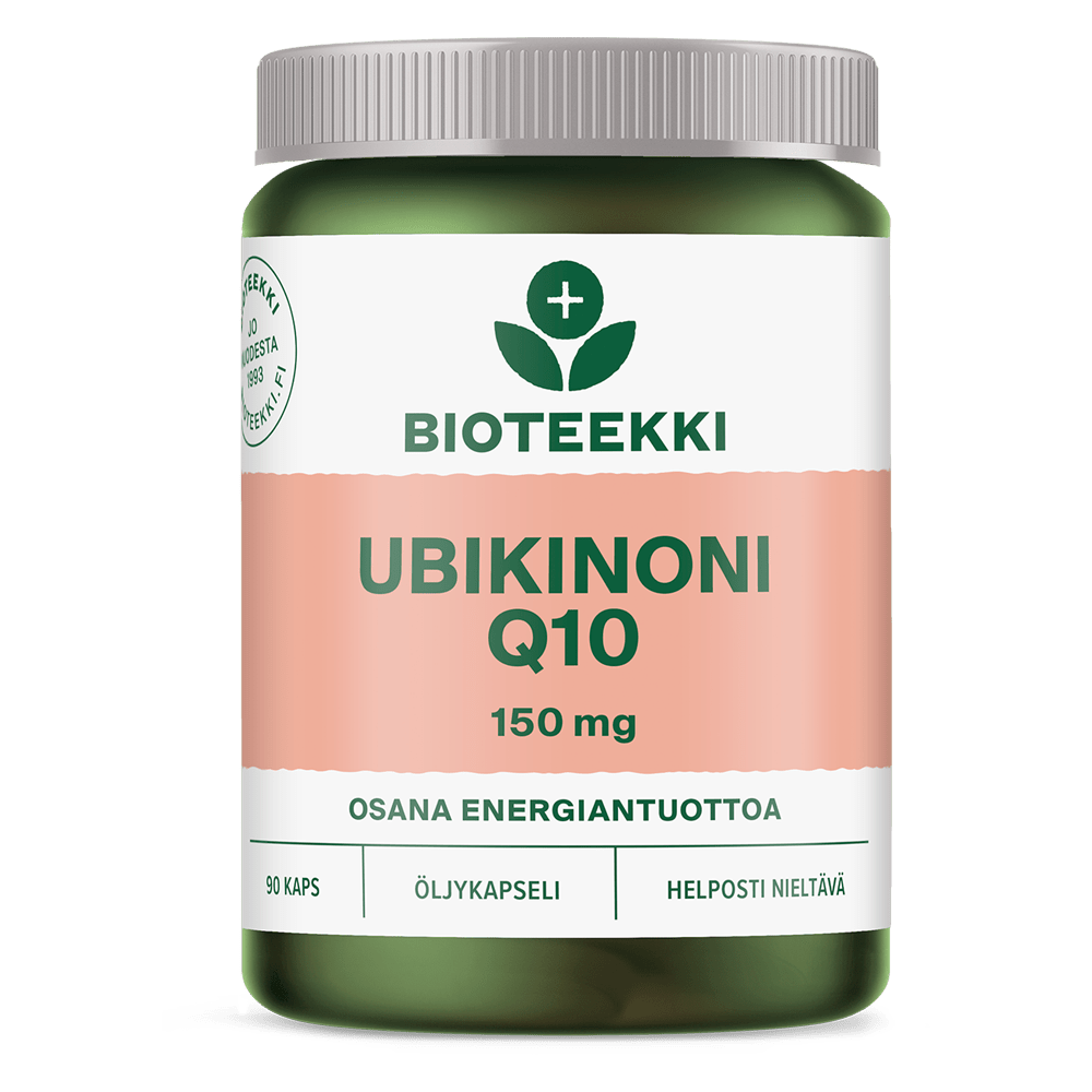 Bioteekki Ubikinoni Q10 150 mg 90 kaps. - Sinunapteekki.fi