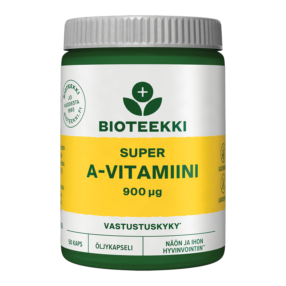 Bioteekki Super A-vitamiini 50 kaps. - Sinunapteekki.fi