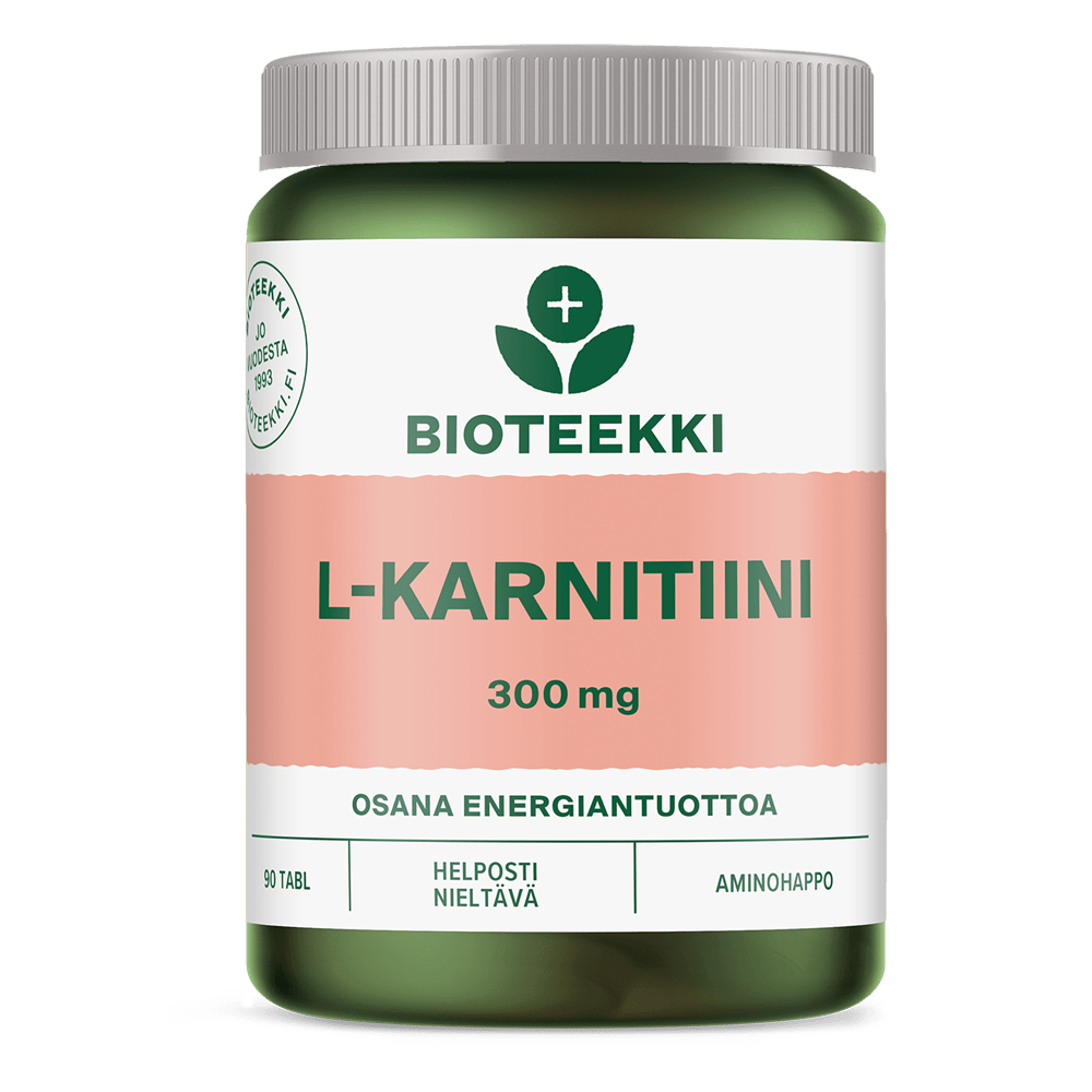 Bioteekki L-Karnitiini 300 mg 90 tabl. - Sinunapteekki.fi