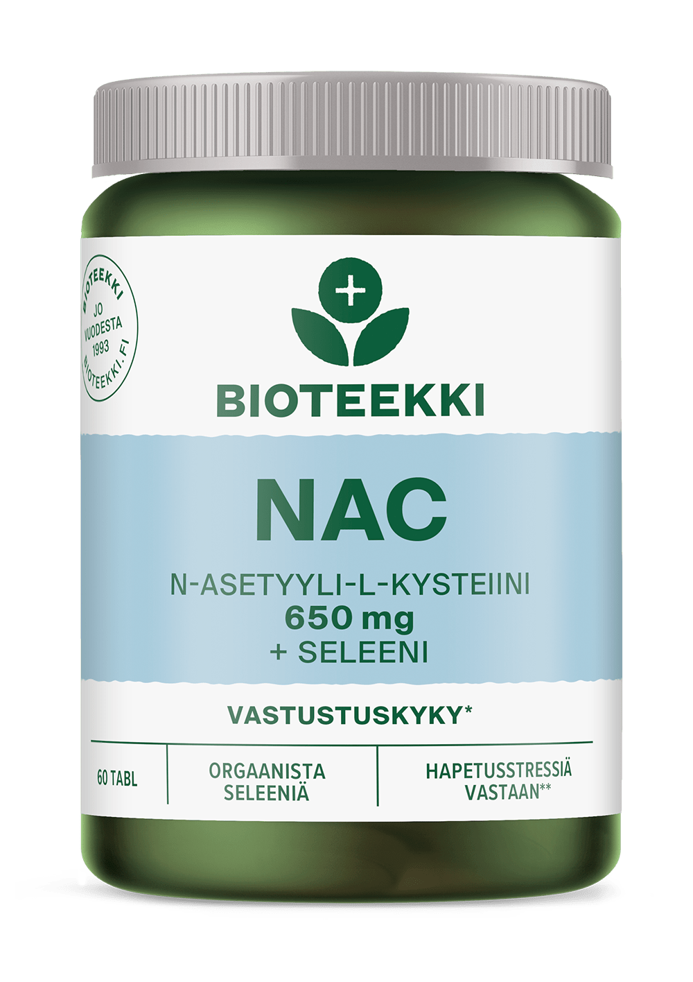 Bioteekki NAC 650 mg + Seleeni 60 tabl. - Sinunapteekki.fi