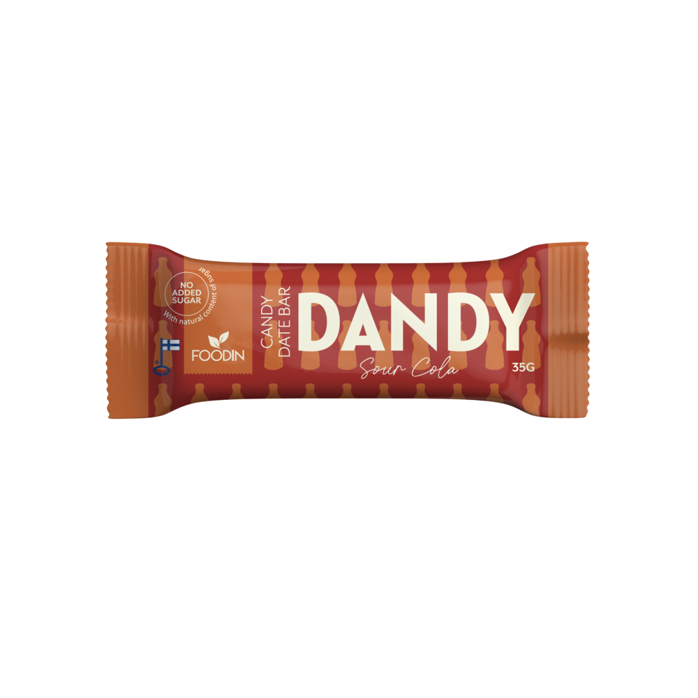 Foodin Dandy Candy Date Bar Sour Kola - Karkkitaatelipatukka Kirpeä Kola 35 g