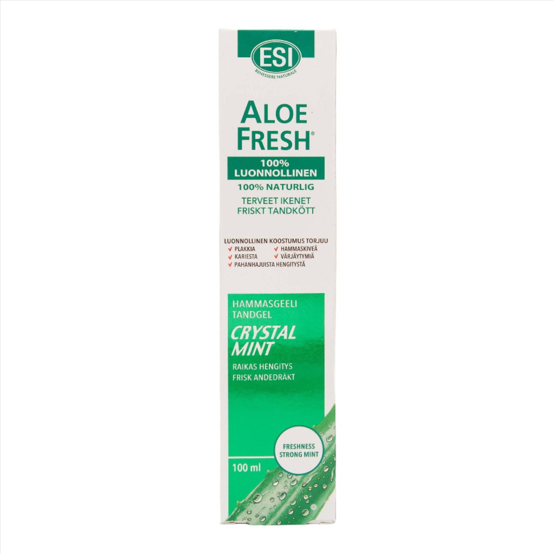 ESI Aloe Fresh Crystal Mint - Hammasgeeli raikas hengitys 100 ml - Sinunapteekki.fi