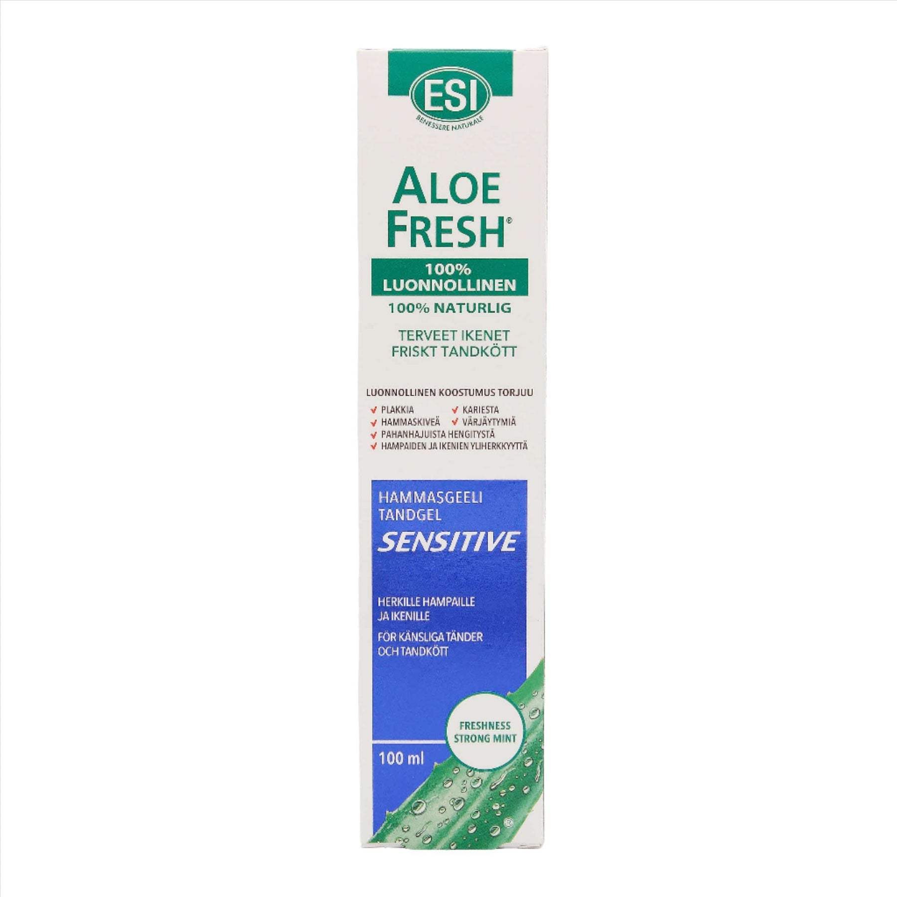 ESI Aloe Fresh Sensitive - Hammasgeeli herkille hampaille ja ikenille 100 ml - Sinunapteekki.fi