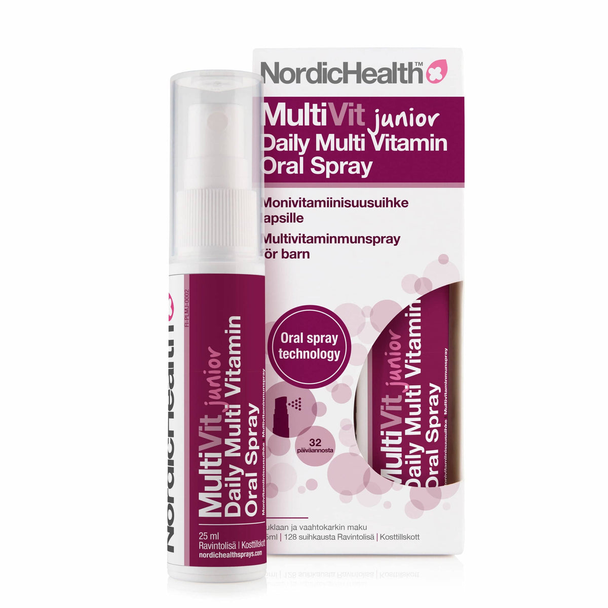 Nordic Health MultiVit Junior Daily Multi Vitamin Oral Spray - Monivitamiinisuusuihke lapsille 25 ml - Sinunapteekki.fi