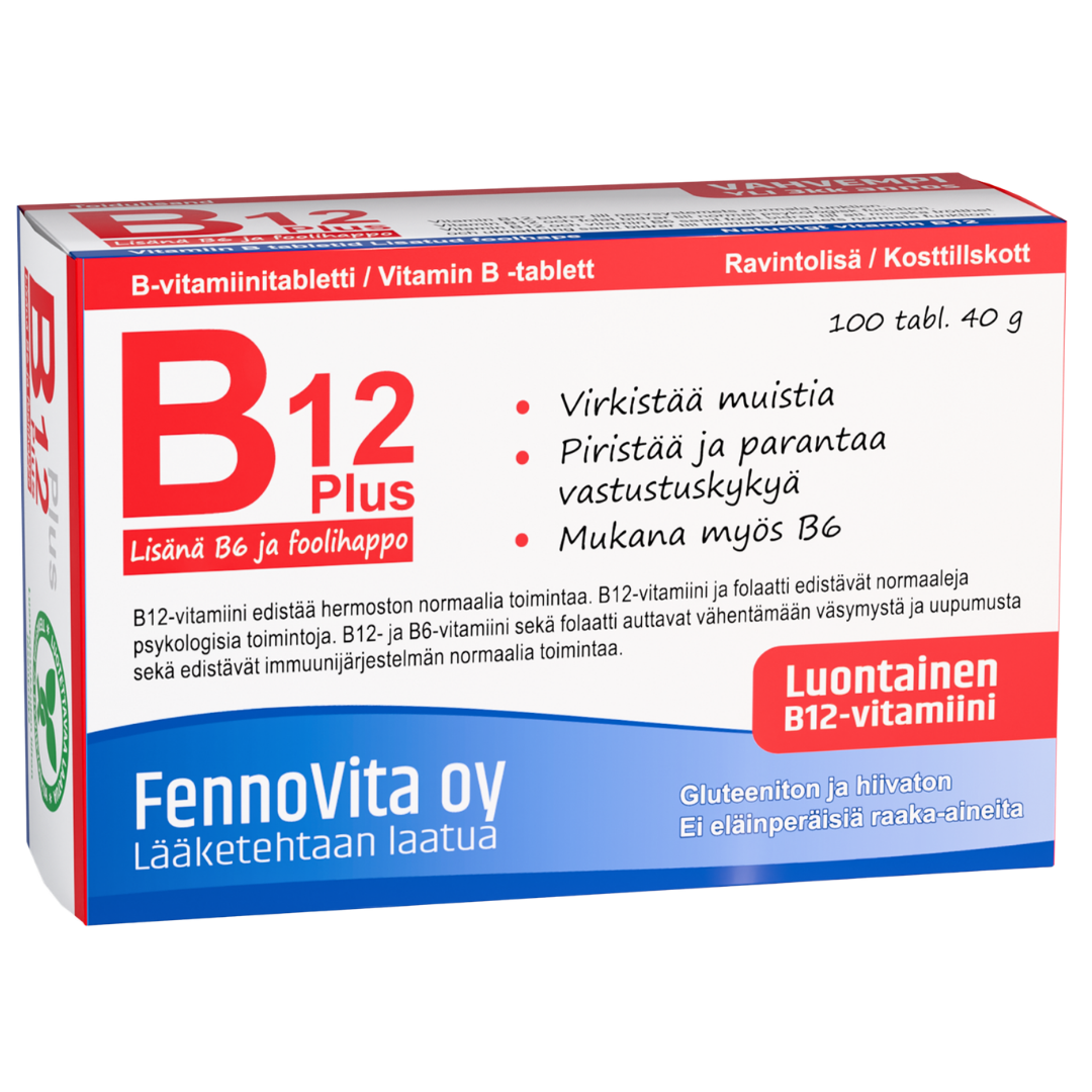 FennoVita B12 1000 µg + B6 & Foolihappo 100 tabl.