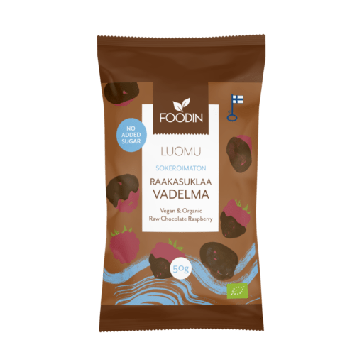 Foodin Sokeroimaton Raakasuklaavadelma 50 g - Sinunapteekki.fi