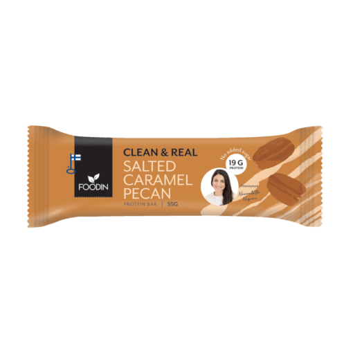Foodin Clean & Real Protein Bar Salted Caramel Pecan - Proteiinipatukka