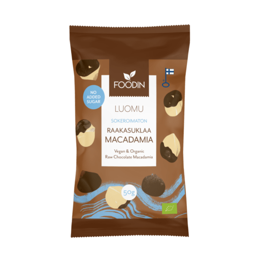 Foodin Sokeroimaton Raakasuklaamacadamia 50 g - Sinunapteekki.fi