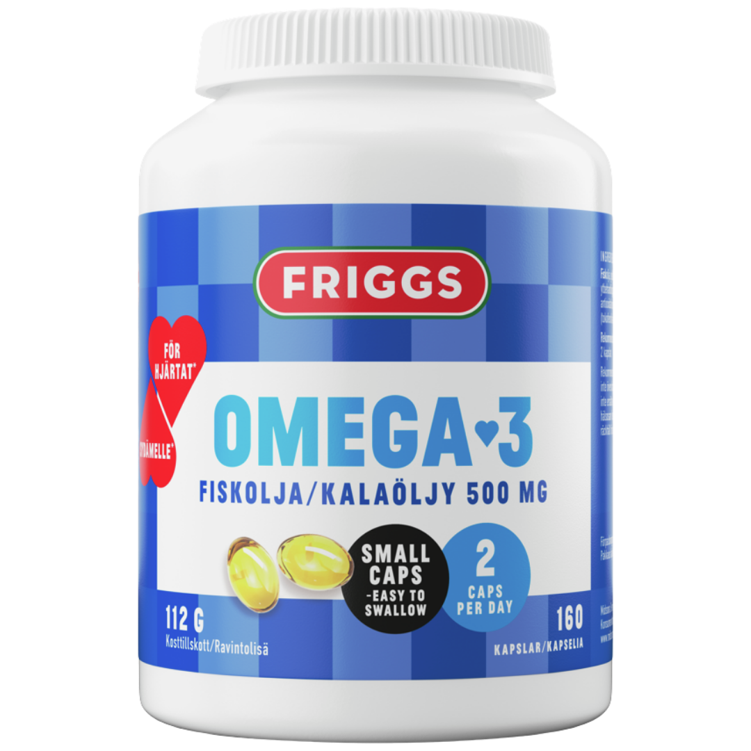 Friggs Omega-3 Kalaöljy 500 mg 160 kaps.