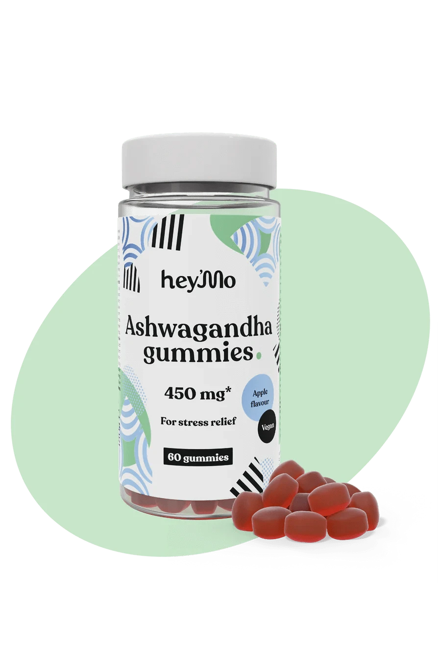 hey'Mo Ashwagandha Gummies - Pehmopalat 450 mg 60 kpl