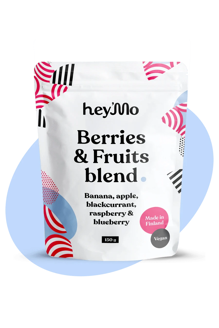 hey'Mo Berries & Fruit Blend - Marja- ja hedelmäjauhesekoitus 150 g