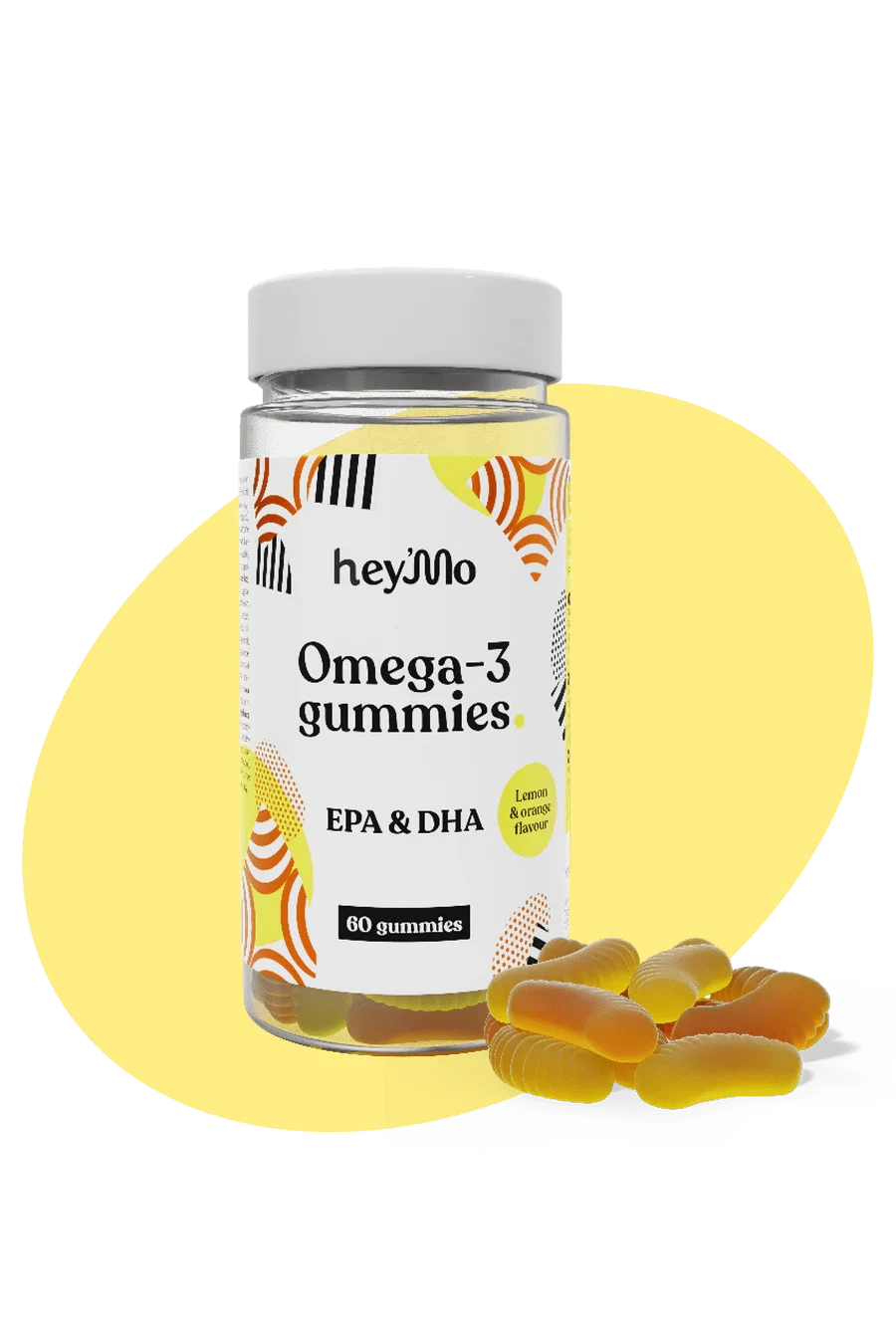 hey'Mo Omega-3 Gummies EPA & DHA - Pehmopalat 60 kpl - Päiväys 12/2023