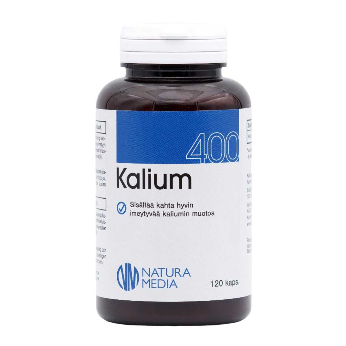 Natura Media Vahva Kalium 400 mg 120 kaps. - Sinunapteekki.fi