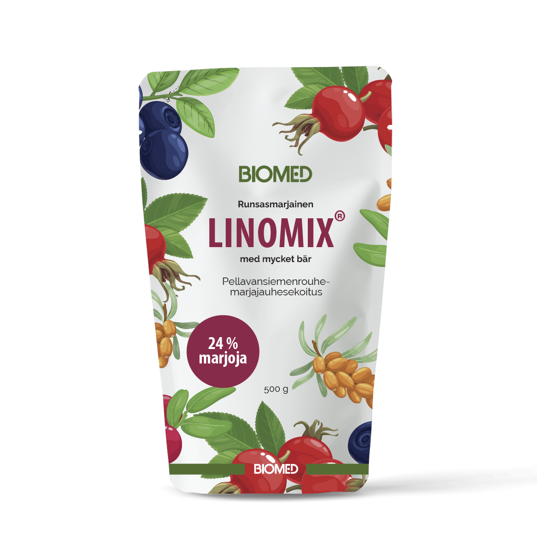 Biomed Linomix - Pellavansiemenrouhe 500 g - Sinunapteekki.fi