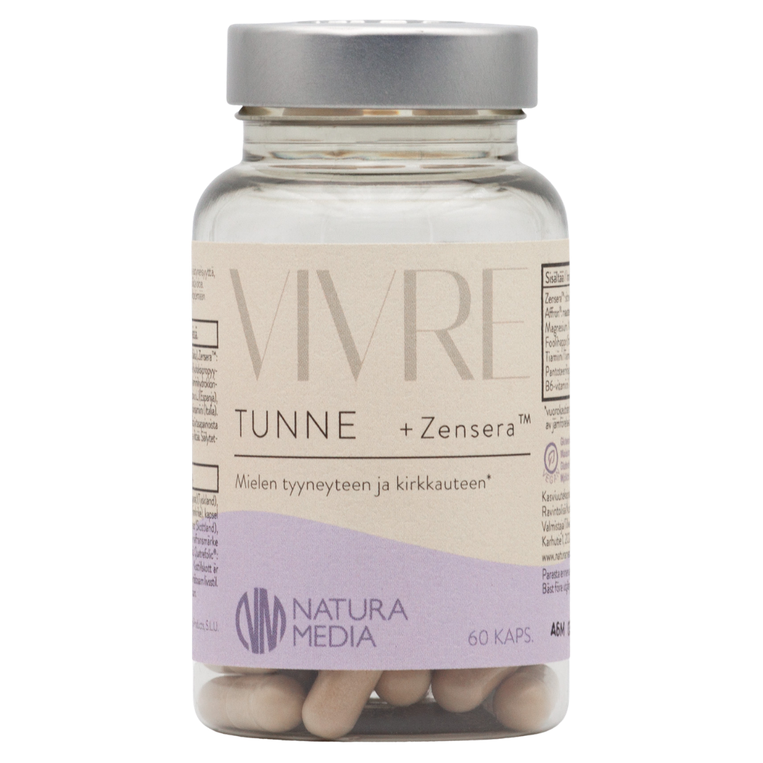 Natura Media VIVRE® Tunne 60 kaps., mielen tyyneyteen ja kirkkauteen, sinunapteekki.fi