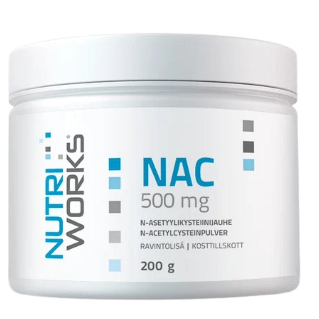 Nutri Works NAC 500 mg - N-Asetyylikysteiinijauhe 200 g