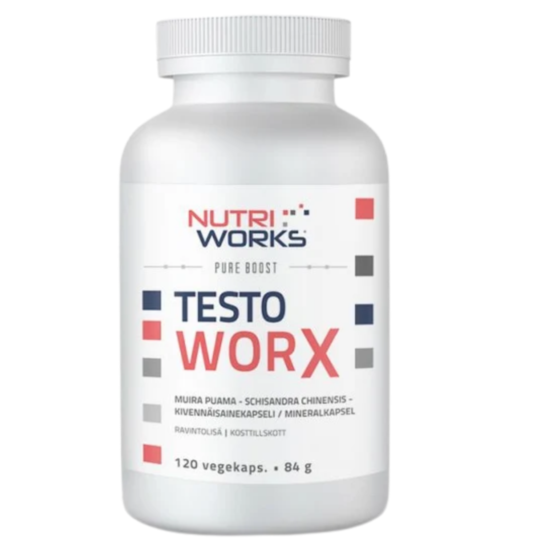 Nutri Works Testo Worx - Kivennäisainekapseli 120 kaps.