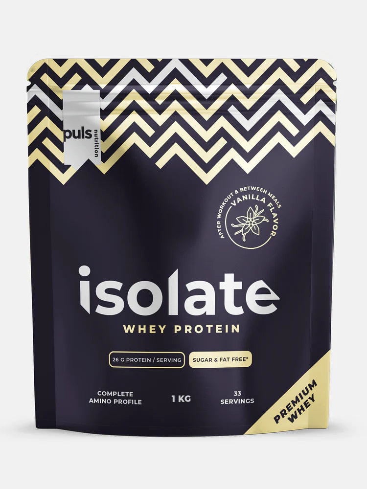 Puls Nutrition Isolate Whey Protein - Heraproteiini-isolaatti Vanilja 1 kg