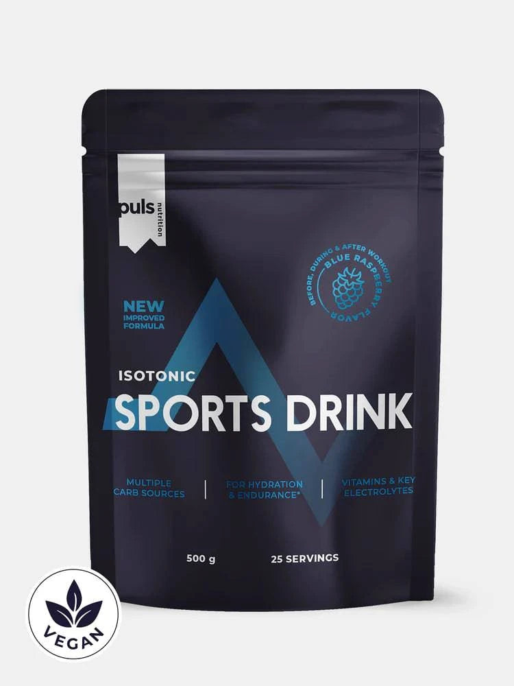 Puls Nutrition Isotonic Sports Drink - Urheilujuomajauhe Vadelma & Mustikka 500 g