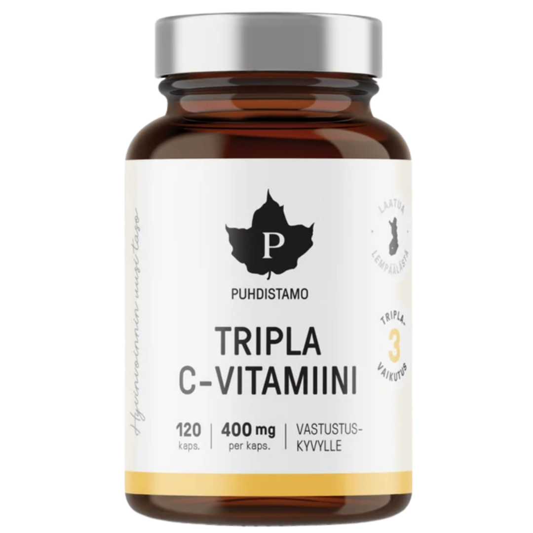 Puhdistamo Tripla C-vitamiini 400 mg 120 kaps.
