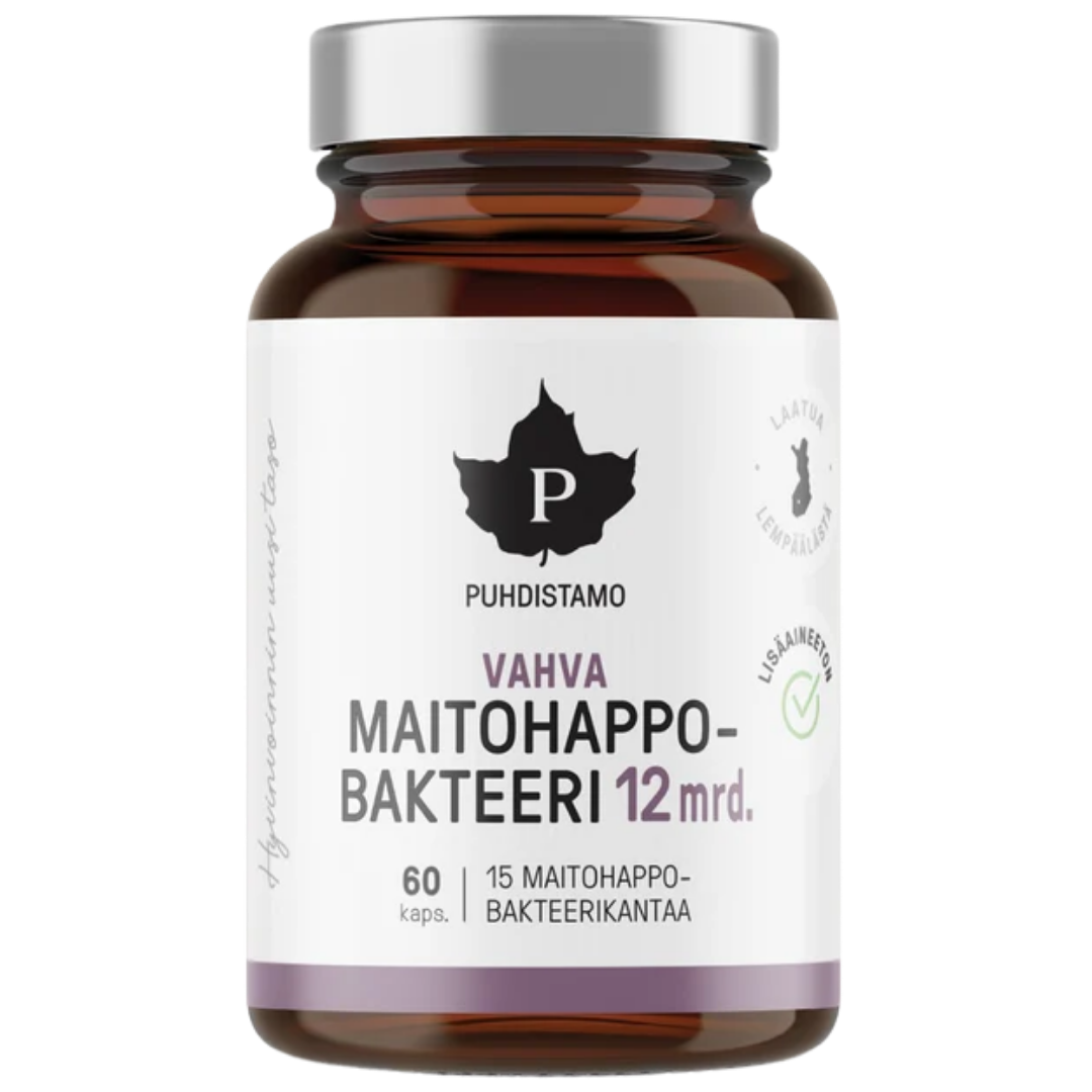 Puhdistamo Vahva Maitohappobakteeri 12 mrd. 60 kaps.