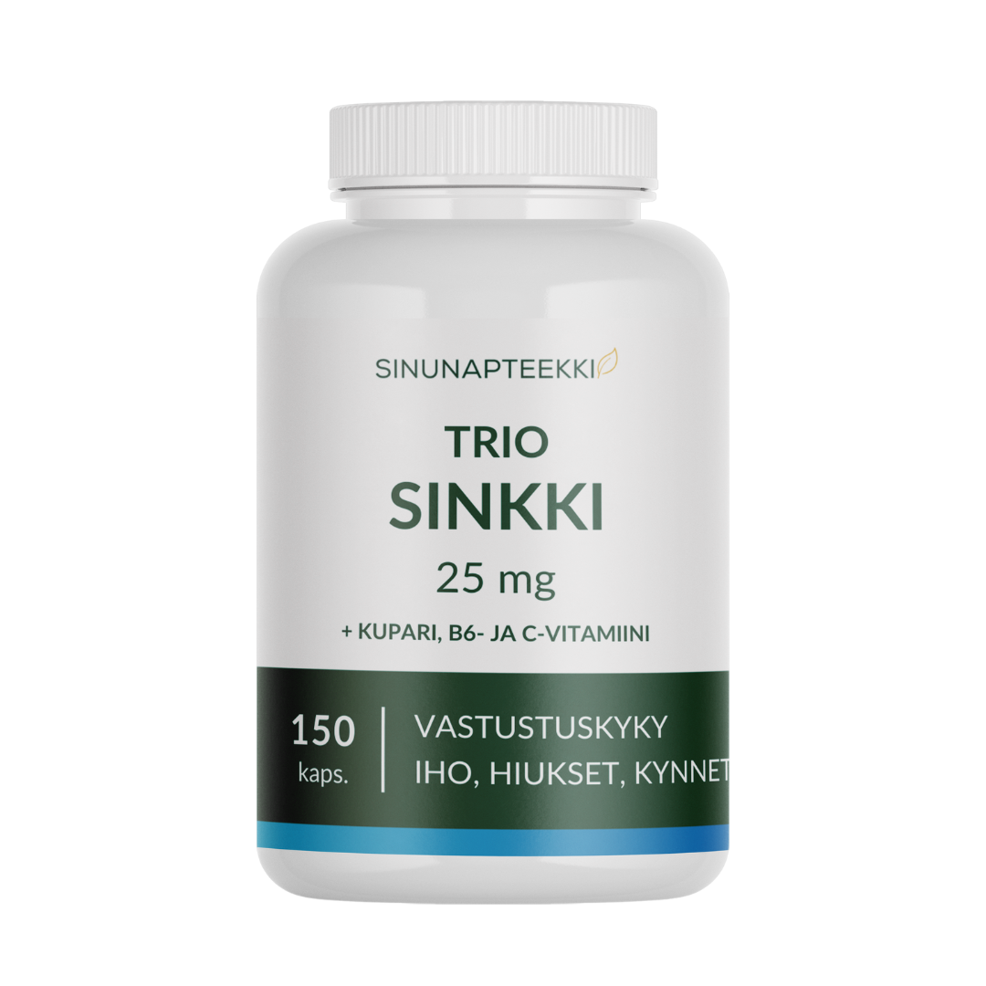 Sinunapteekin Trio Sinkki 25 mg 150 kaps. - Sinunapteekki.fi
