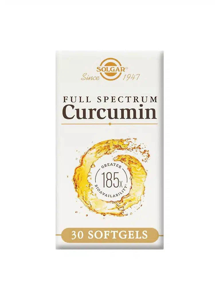 Solgar Full Spectrum Curcumin - Kurkumiini 30 kaps. - Päiväys 01/2025 - Sinunapteekki.fi