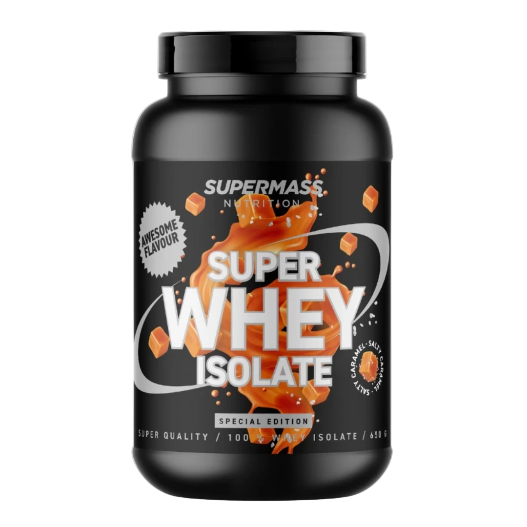 Supermass Super Whey Isolate Saltu Caramel 650g heraproteiini