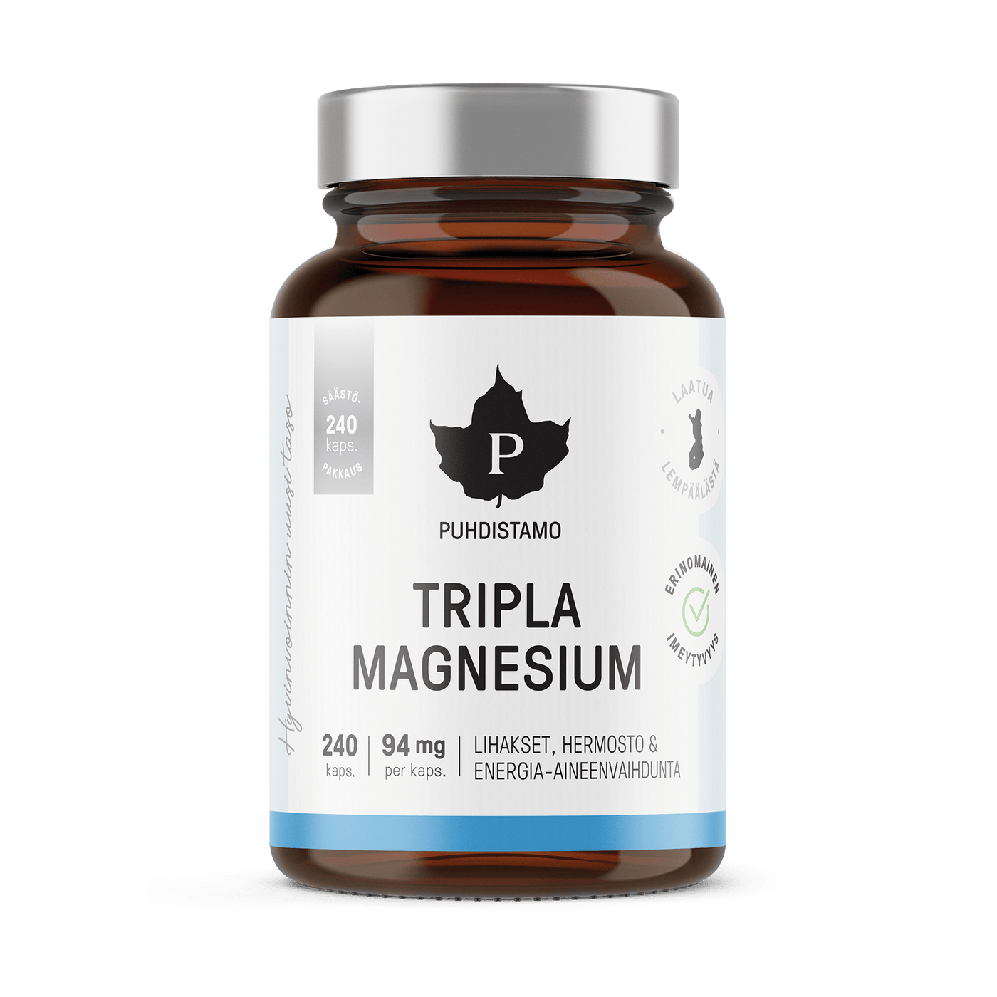 Puhdistamo Tripla Magnesium SÄÄSTÖPAKKAUS 240 kaps. - Sinunapteekki.fi