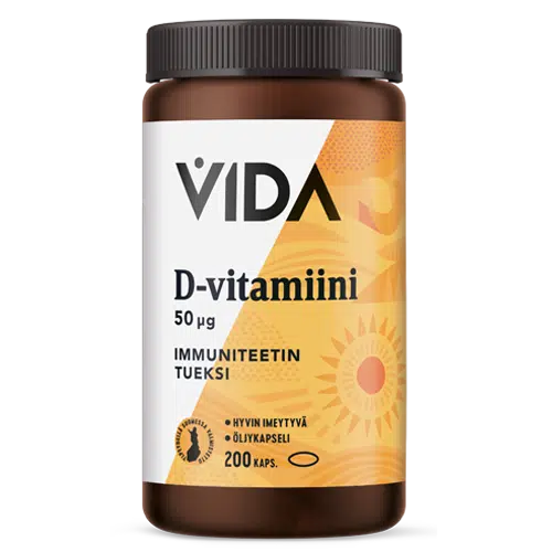 Vida D-Vitamiini 50 µg 200 kaps.