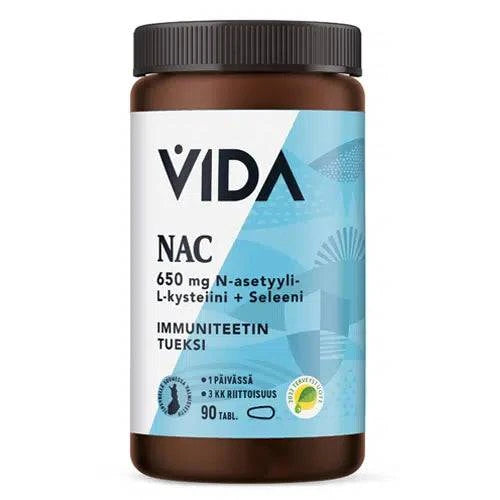 Vida NAC 650 mg + Seleeni 90 tabl. - Sinunapteekki.fi