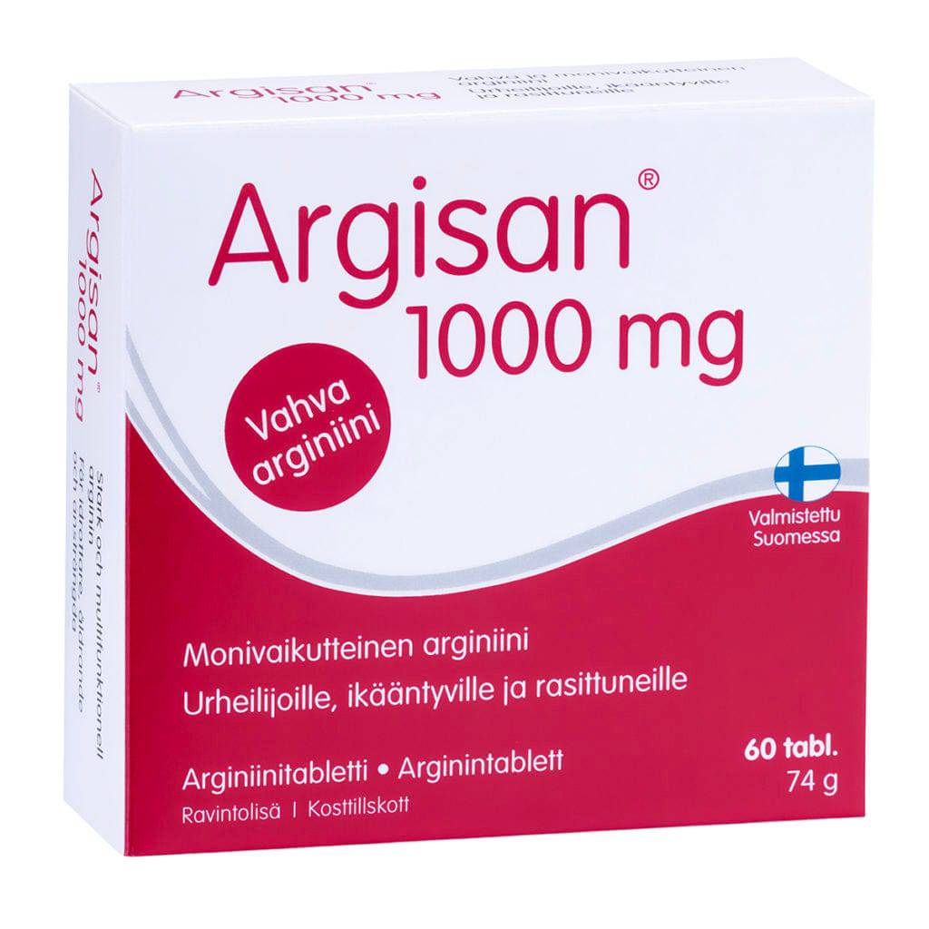 Argisan - Vahva L-arginiini 1000 mg 60 tabl. - Sinunapteekki.fi