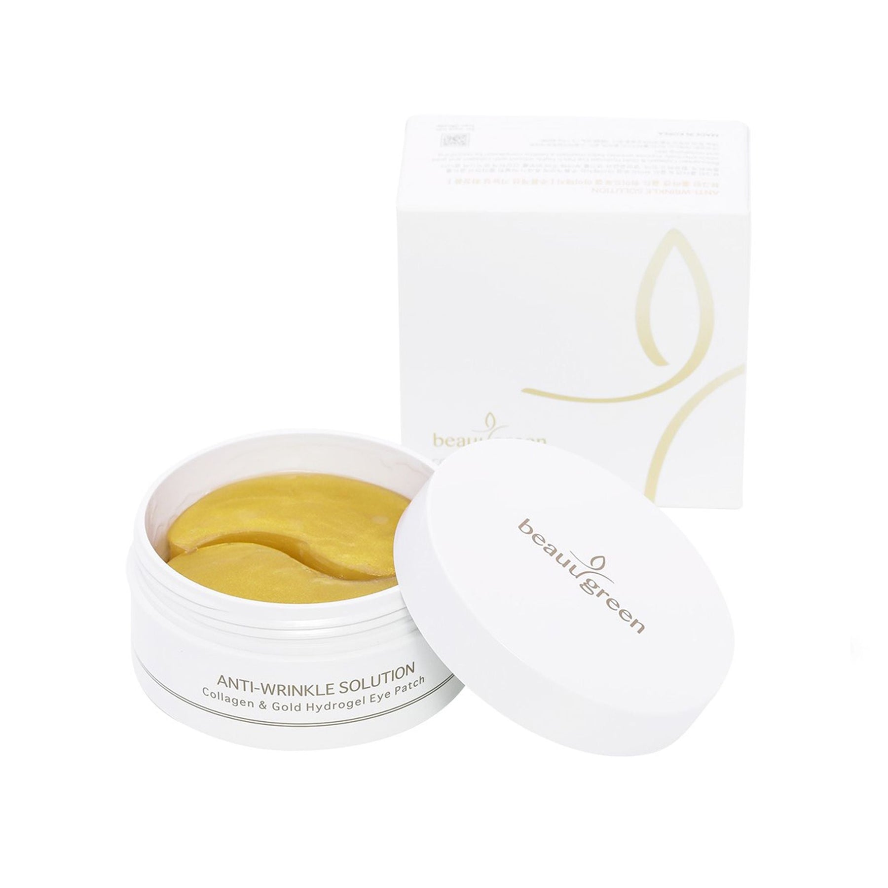 BeauuGreen Anti-Wrinkle Solution Collagen & Gold Hydrogel Eye Patch - Silmänympärysnaamio ikääntyvälle iholle 30 paria