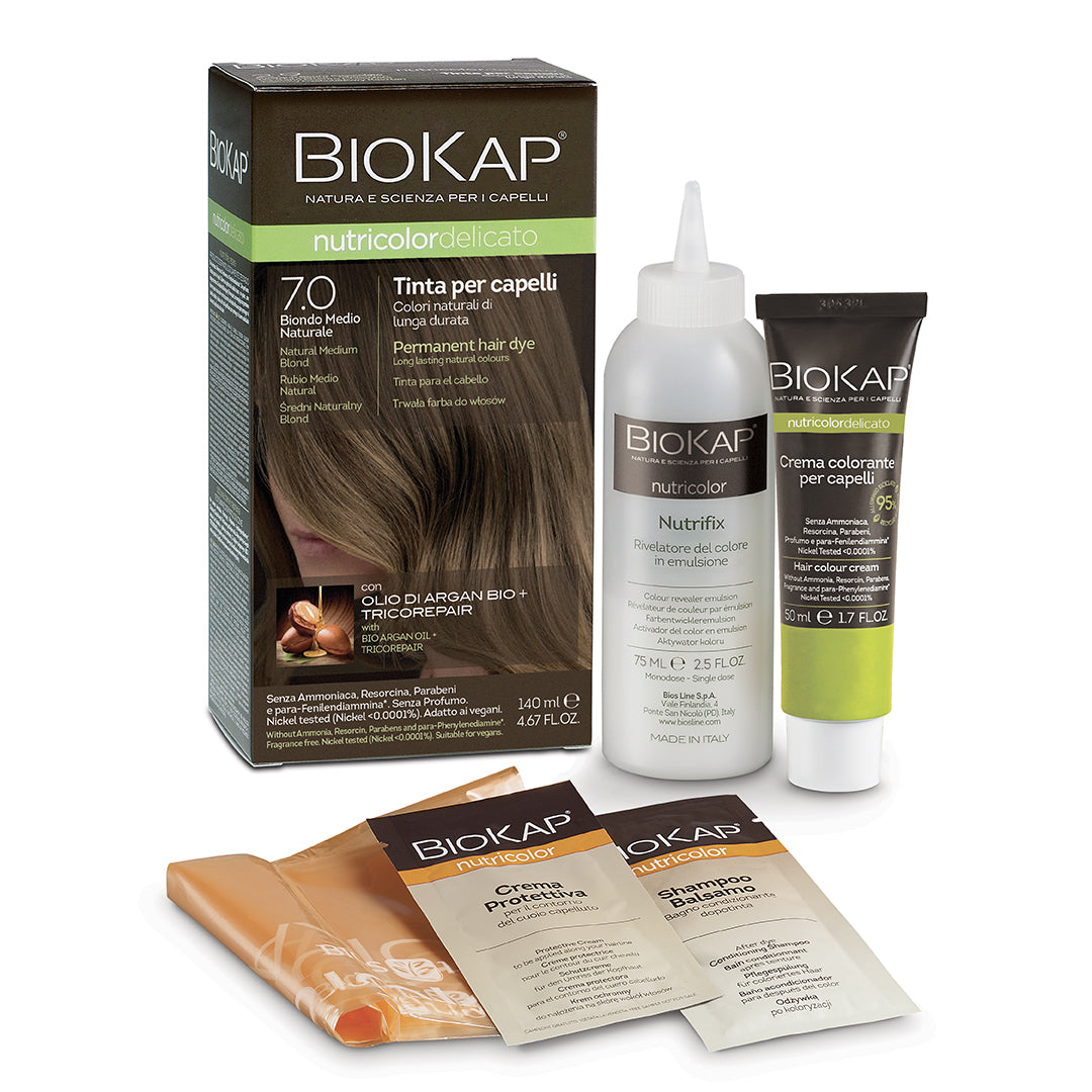 Biokap Nutricolor Delicato - Hiusväri 7.0 Natural Medium Blond 140 ml