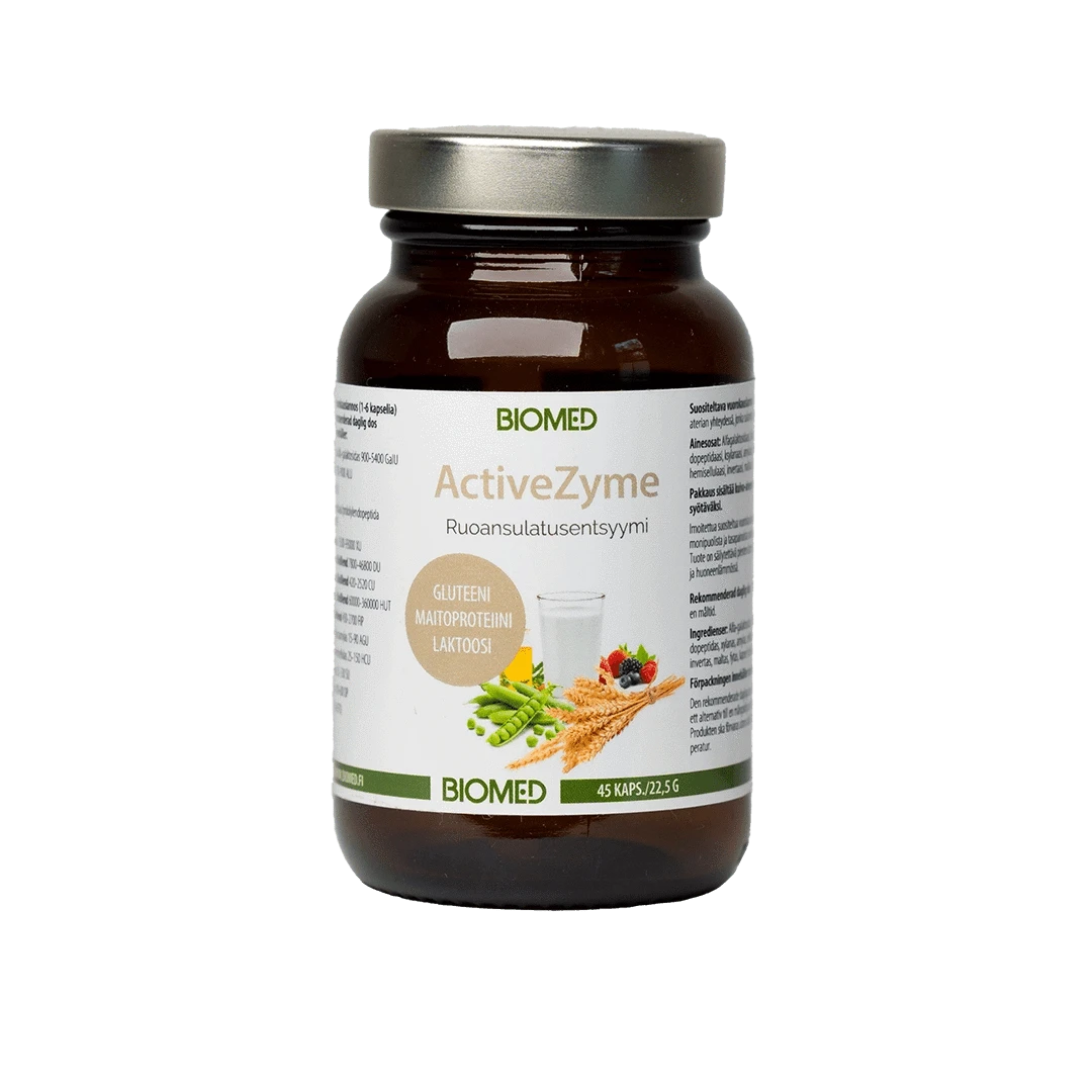 Biomed ActiveZyme - Ruoansulatusentsyymi 45 kaps. - Sinunapteekki.fi