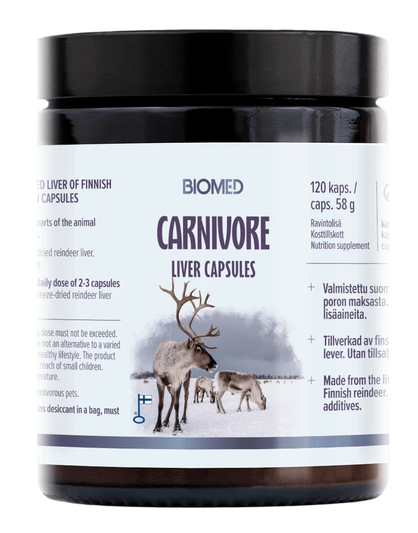 Biomed Carnivore Liver Capsules - Poronmaksakapselit 120 kaps.