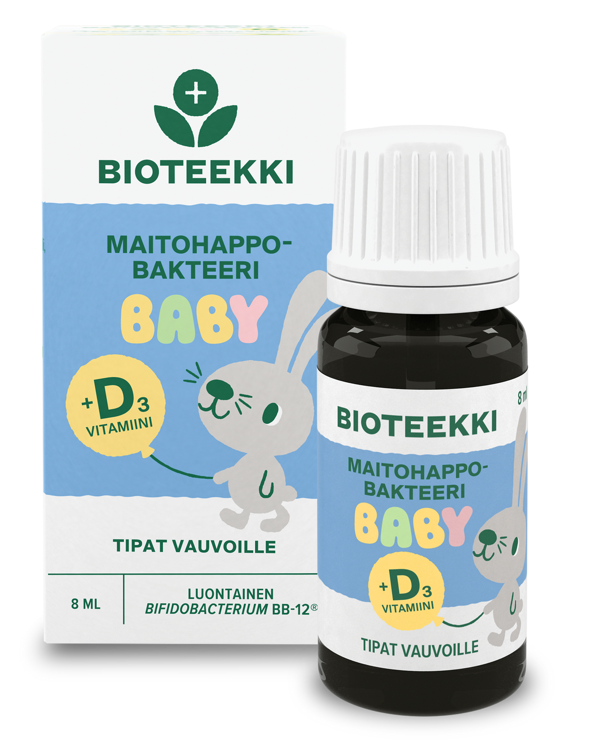 Bioteekki Maitohappobakteeri Baby + D3 Tipat 8 ml