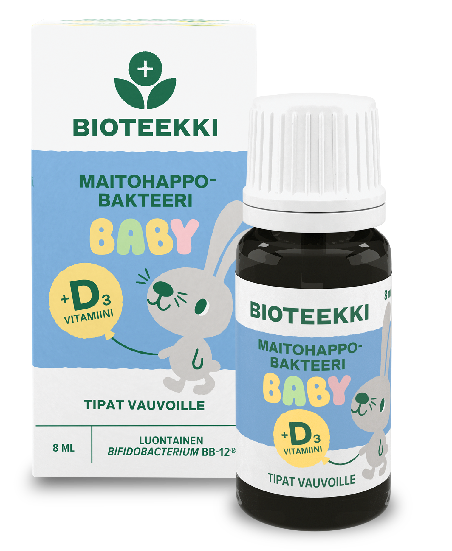 Bioteekki Maitohappobakteeri Baby + D3 Tipat 8 ml