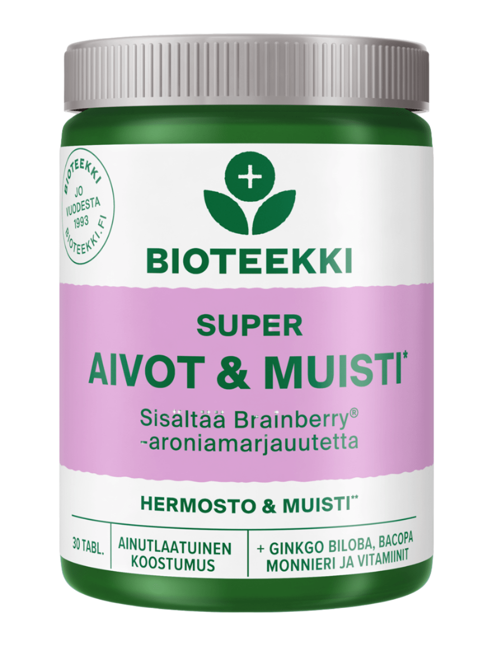 Bioteekki Super Aivot & Muisti 30 tabl. - Päiväys 05/2026