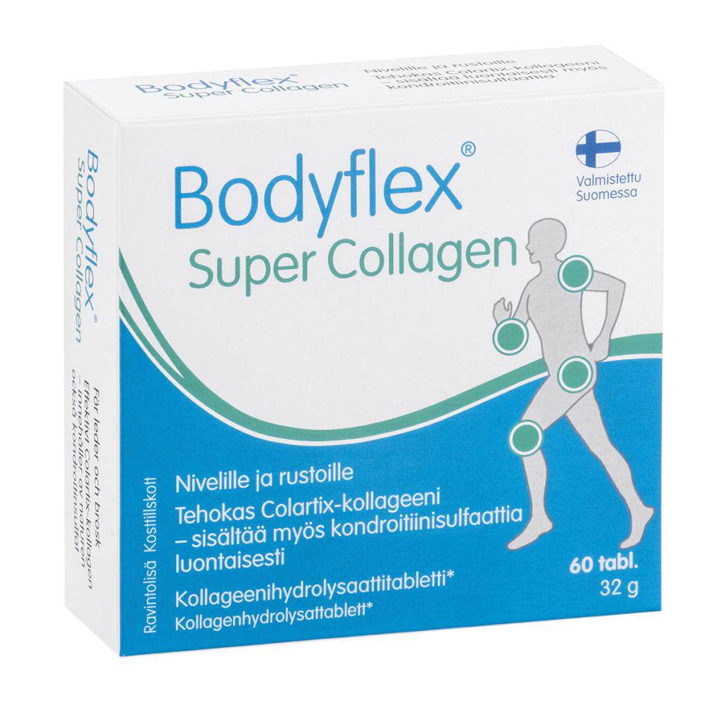 Bodyflex Super Collagen - Kollageenihydrolysaattitabletti 60 tabl. - Sinunapteekki.fi