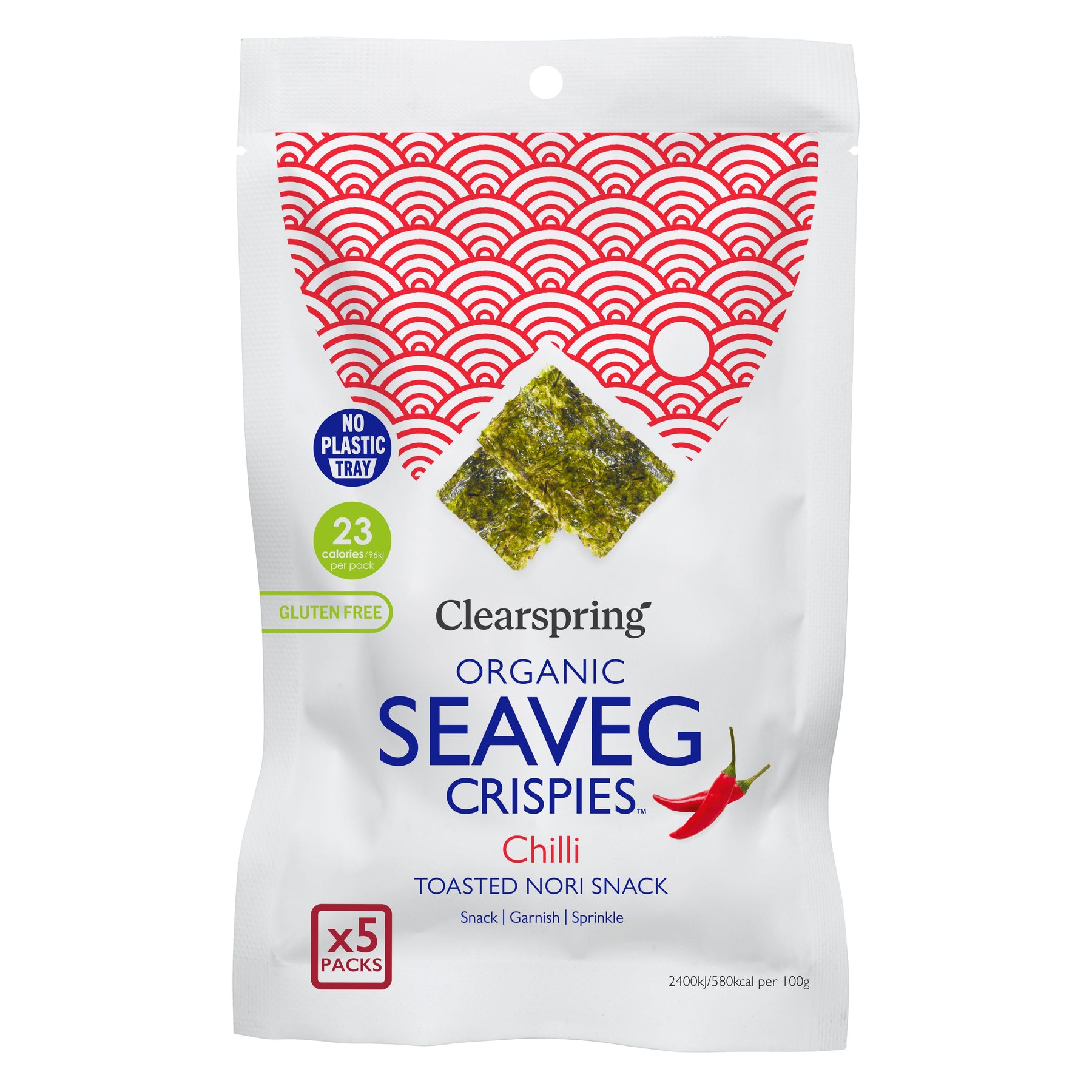 Clearspring Merileväsnack Chili 5 x 4 g