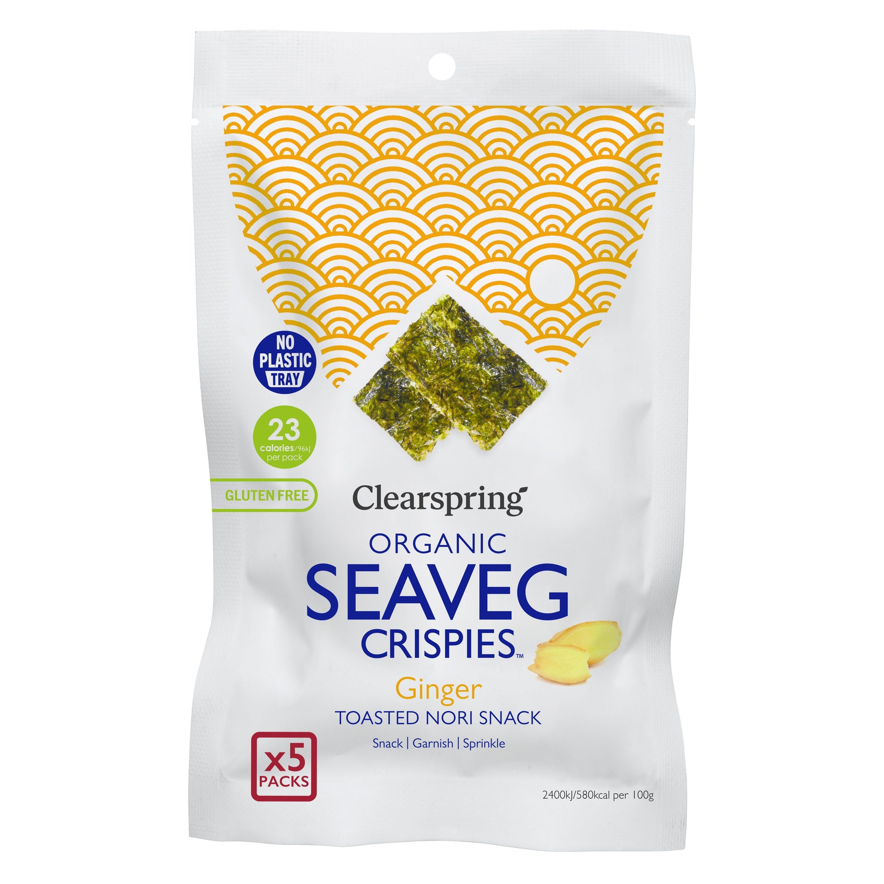 Clearspring Merileväsnack Inkivääri 5 x 4 g